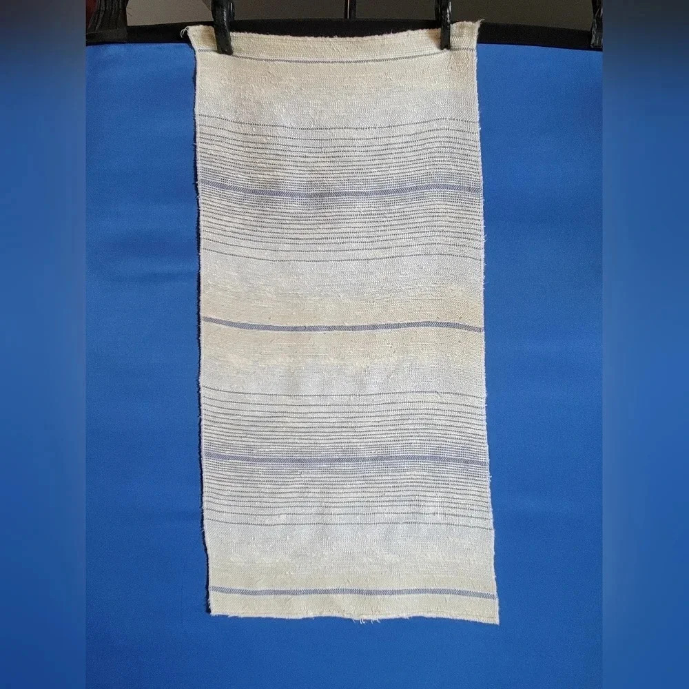 Vintage Table Linens  Blue Yellow White Two Pieces Different Sizes